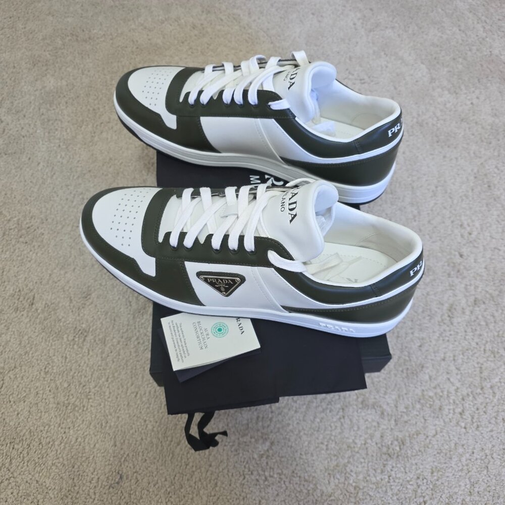 Prada Downtown Leather Sneakers Size 12 - NWT - Picture 6 of 8